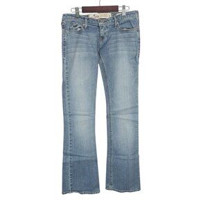 Hollister Cali Flare Low Rise Boot Jeans SZ 1R W 23" L 32" Light Denim Y2K Beach